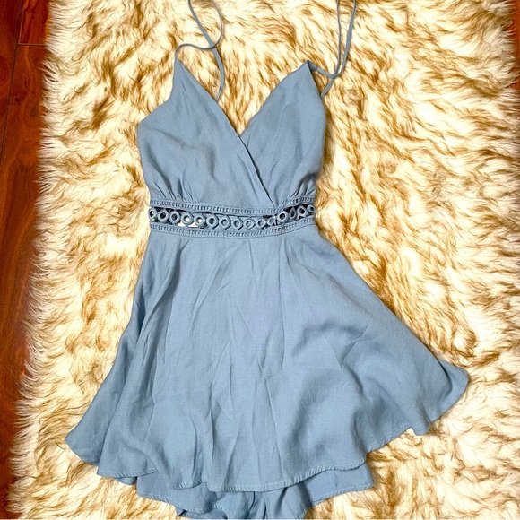 Love Tree lace insert double layer romper - Picture 2 of 7
